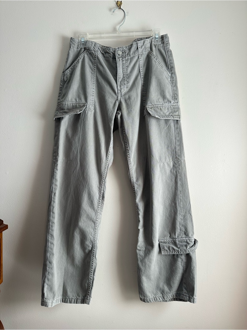 Zara • Mid Rise Adjustable Tab Cotton Cargo Pants
